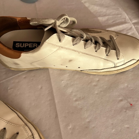 Golden Goose White and Tan Star Sneakers - Picture 10 of 15